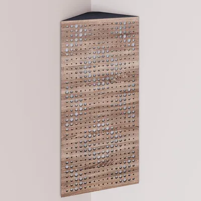 Produktbild von 2er-Pack – Schmale akustische Eck-Bassfalle mit Samtstoff | 50x23x10 cm |Reflexion - Schalldämmung | [REBAT - Sonoma |Weiß]