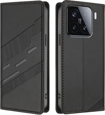Immagine prodotto di Custodia per Xiaomi 15, custodia a portafoglio in Finto cuoio con slot per schede e funzione stand Schwarz