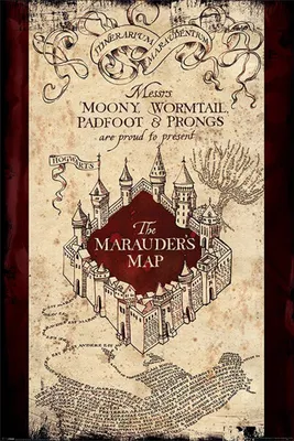 Produktbild von Harry Potter - The Marauders Map - Film Kino - Poster Druck - Größe 61x91,5 cm
