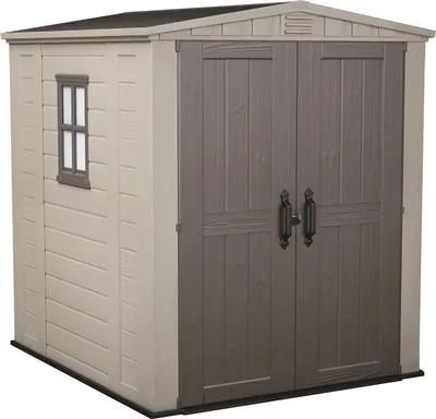 Immagine prodotto di Dmora Casetta da Giardino Weyburn 195.5x178x208h cm Beige, Resistente Agli Agenti Atmosferici Presenza Finestre