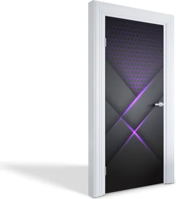 Produktbild von Wandtattoos Türen Selbstklebende Wandsticker Türtapeten - Futuristisches Neonmuster - 95 x 205 cm