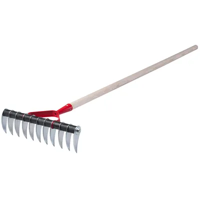 Obrázek produktu pro KADAX provzdušňovač trávníku "Strand", ruční vertikutátor pro zahradu, kovový, jednostranný, s rukojetí, 36 cm