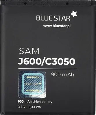 Produktbild von Bluestar Akku Ersatz kompatibel mit Samsung J600 / C3050 / M600 / J750 / S8300 / S7350 900 mAh Austausch Batterie AB483640BU