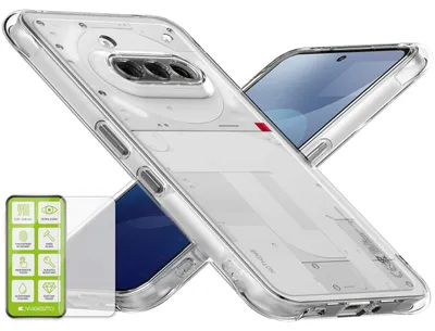 Immagine prodotto di Per Niente Phone 3a Silicone TPU Custodia Protettiva Cover Trasparente + H9 Pellicola di vetro temperato