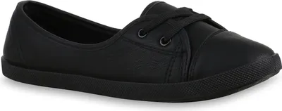 Produktbild von Mytrendshoe Sportliche Damen Ballerinas Bequeme Flats 816240, Farbe: Schwarz, Größe: 39