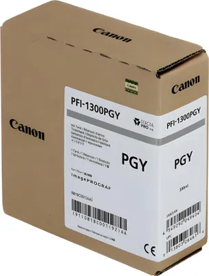 Obrázek produktu pro Canon PFI-1300PGY, Šedá fotografická, Inkoust na bázi barvy, 330 ml