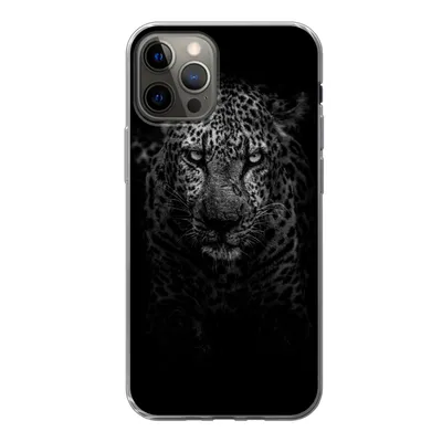 Produktbild von MuchoWow® Handyhülle Schutzhülle Hülle für iPhone 13 Pro Leopard - Schwarz - Weiß Silikon Softcase Handy Hülle - Handy-Tasche