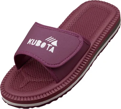 Produktbild von Kubota  Badelatschen mit Klettverschluss Pantoletten Sandalen Herren "Velcro" Burgund, 43