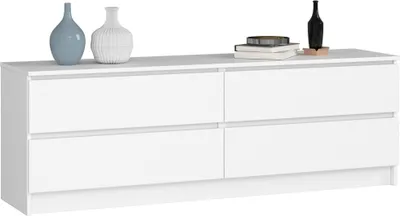 Immagine prodotto di Akord Cassettiera 4 Cassetti Bianca 160X40X55 Cm