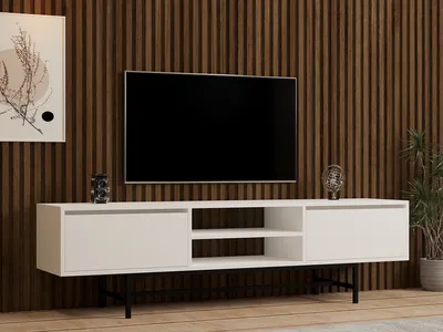 Immagine prodotto di Skye Decor, Tauber - White, mobile TV, bianco, 100% pannelli truciolari rivestiti in melamina, 180 x 40 x 50 cm