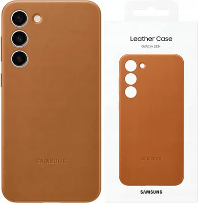 Image de Etui Samsung Ef-Vs916La S23+ S916Camel Leather Cover