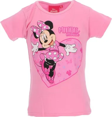 Obrázek produktu pro Disney Minnie Mouse dětské tričko s bavlněným potiskem krátký rukáv velikost 8 let růžová