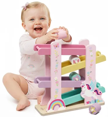 Image de Rampes de jeu en bois pour tout-petits, avec 4 roulettes
