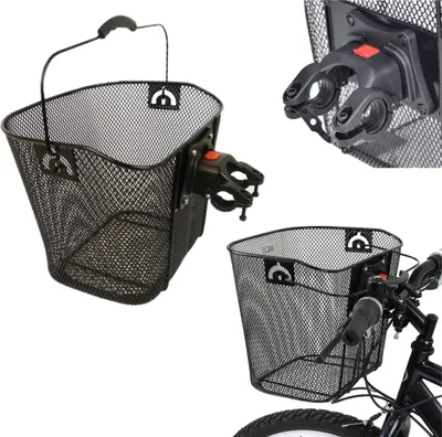 Immagine prodotto di Cestino da bicicletta per manubrio, cestino anteriore rimovibile, 25,4 - 31,8