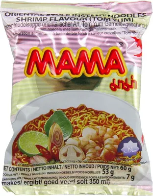 Produktbild von [ 30x 60g ] MAMA Instant Nudeln Tom Yum Garnelengeschmack / Tom Yum Shrimp Flavour