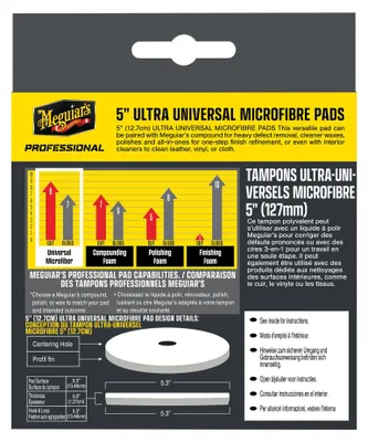 Zdjęcie produktu dla Meguiar's Profesjonalne ściereczki z ultra-mikrowłókna, 5 cali, 2 sztuki