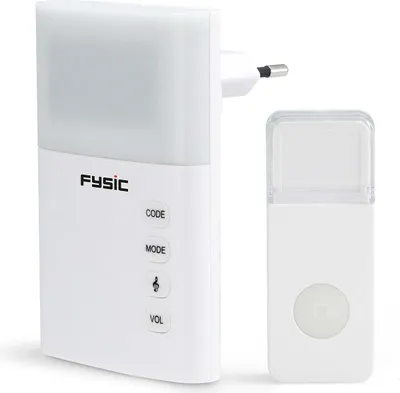 Image de Fysic FD-110 - Sonnette de porte sans fil avec flash, blanc