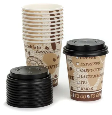 Produktbild von 75x Trinkbecher, Coffee to go Pappbecher, Kaffeebecher mit 200 ml Füllvolumen