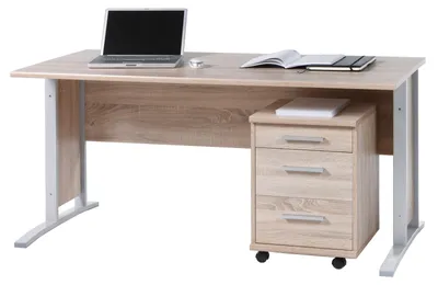 Produktbild von Schreibtisch Arbeitstisch Bürotisch Computertisch Laptoptisch Büro "Clermont I" Sonoma-Eiche