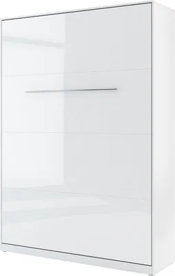 Produktbild von MIRJAN24 Schrankbett Concept Pro CP-01 Vertical, Wandklappbett inkl. Lattenrost, Schrank (140x200 cm, Weiß Matt / Weiß Hochglanz)