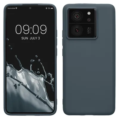Produktbild von kwmobile Hülle für Xiaomi 13T / 13T Pro TPU Case - Handyhülle unterstützt kabelloses Laden, flexible Schutzhülle, gummiertes Cover in Dunkler Schiefer