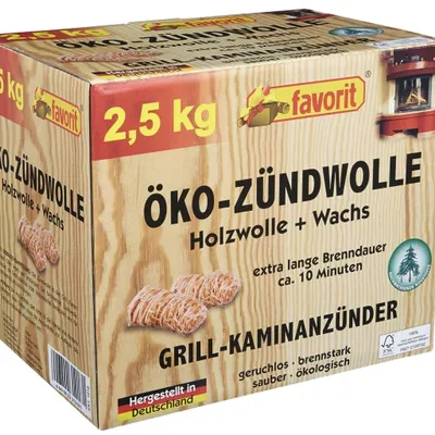 Produktbild von Öko-Zündwolle im Sparpack mit 2,5kg von Favorit