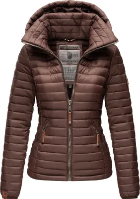 Produktbild von Marikoo Damen Jacke Übergangsjacke Steppjacke Kapuze Löwenbaby Schoko Gr. 36- S