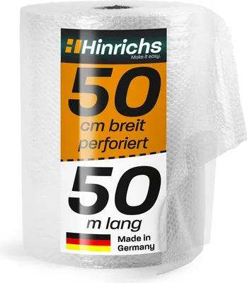 Produktbild von Hinrichs Luftpolsterfolie 50 x 0,5 m perforiert