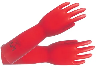 Immagine prodotto di Guanto chimico ANSELL AlphaTec Sol-Vex taglia 8 rosso EN 388 EN 374 ISO 9001 - 37-900-8