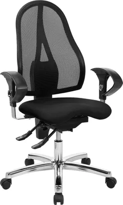 Produktbild von Drehstuhl Sitness 15 - schwarz Armlehnen Universalrollen.