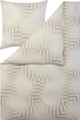 Produktbild von Estella Bettwäsche Brunico" beige 1x 155x220 cm + 1x 80x80 cm"