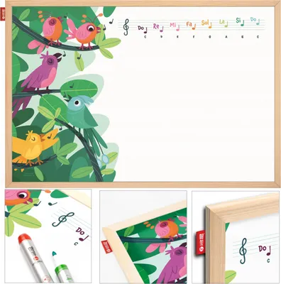 Produktbild von Trocken abwischbare Magnettafel für Kinder, pädagogisch wertvoll, 60 x 40 cm, Notizen