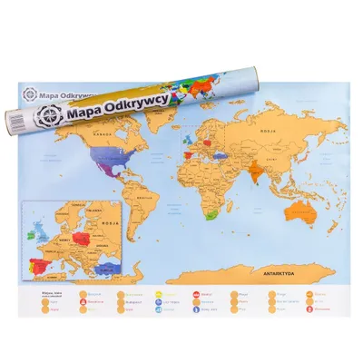 Obrázok produktu pre Mapa Prieskumníka - SVET - Vylepšená stieracia karta