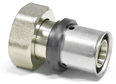 Obrázok produktu pre Prechodová tvarovka Pressfitting + eurokužeľ IG, veľkosť 16x2, poniklovaná