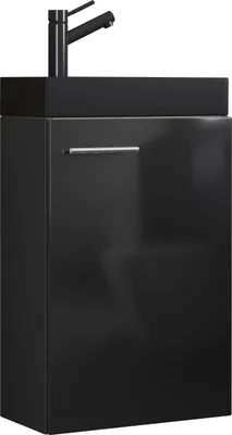 Produktbild von 2-tlg Waschtisch Slito schmal Schwarz