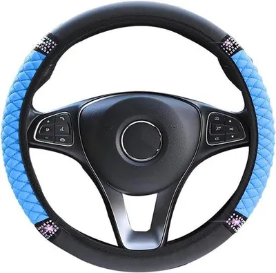Produktbild von Universal Lenkradbezug Lederdesign 37-38 cm - Komfortabeles Auto-Lenkrad