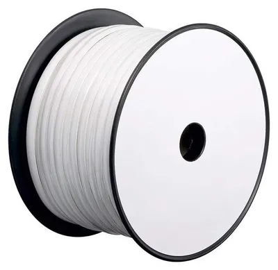 Produktbild von Wentronic 4 adrig Telefonflach-Kabel 100 m Spule weiß/weiß, 93305