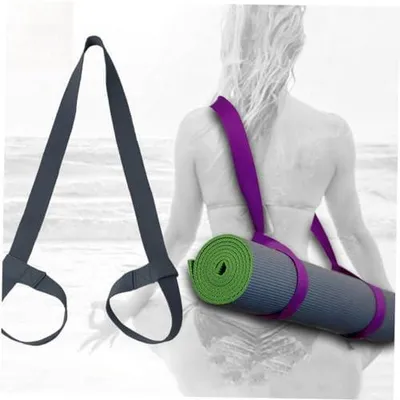 Produktbild von 2 Yogamattengurte aus Terylen-Baumwolle mit verstellbarem Tragegurt für Yoga- und Gymnastikmatten, Schultertragegurt für Fitness und Rehabilitation