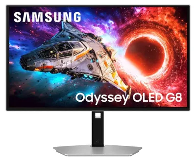 Zdjęcie produktu dla Samsung G80SH, 68,6 cm (27"), 3840 x 2160 px, 4K Ultra HD, OLED, 0,03 ms, Srebrny