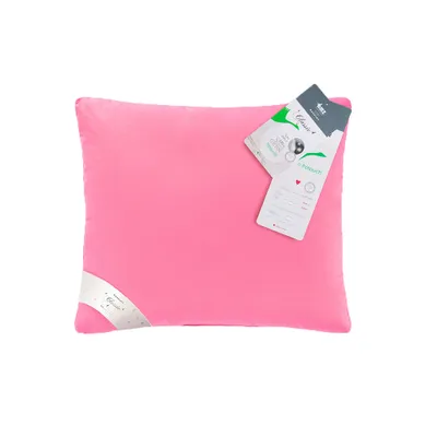 Produktbild von Kissen, Naturfederkissen aus Federn, Gänsedaunen, Rosa, Baumwollbezug 40x40
