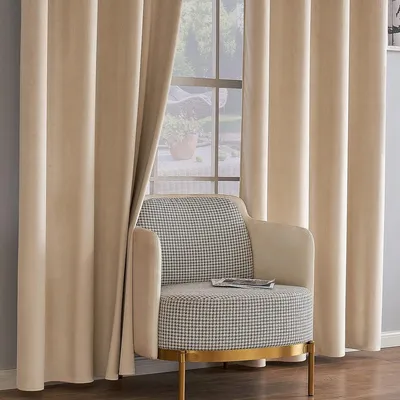 Verdunkelungsvorhänge, Samt, blickdicht, mit Ringen, Thermovorhang, Ringvorhang, für Schlafzimmer und Wohnzimmer, 140 x 260