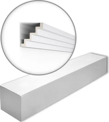 Immagine prodotto di NMC Z51-box ARSTYL Noel Marquet 1 cartone con 8 strisce decorative Cornice per soffitto stile moderno colore bianco | 16 m