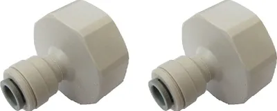 Obrázok produktu pre John Guest Adaptér Dámsky 3/4 palca (19,05 mm) hadice 1/4 palca (6,35 mm) násuvný vnútorný závit BSB CI320816S, 2 kusy. Ideálne pre chladničky, systém filtrácie vody.