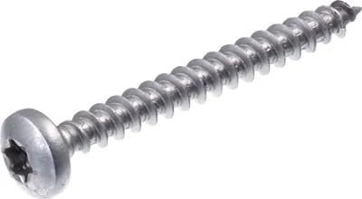 Produktbild von SECCARO Spanplattenschraube Halbrundkopf 6 x 50 mm, Edelstahl V2A VA A2, Holzschraube mit Vollgewinde, TX / Innensechsrund, 100 Stück