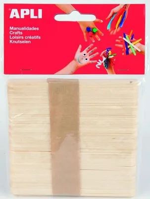 Produktbild von Apli - jumbo houten sticks, blister met 40 stuks