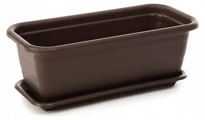 Obrázek produktu pro Plastový truhlík Natura 500x185 mm s podmiskou, mocca