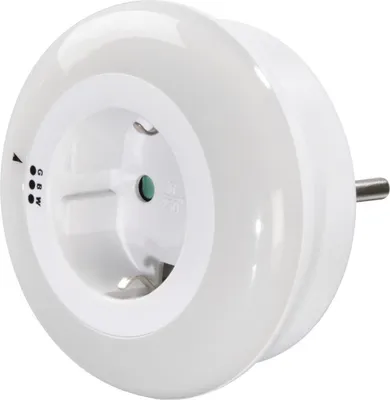 Zdjęcie produktu dla Hama LED-Nachtlicht Circle Colour m. integr. Steckdose, Lichtsensor, 3 Farben (00223497)