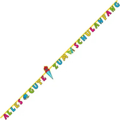 Produktbild von Girlande "Alles Gute zum Schulanfang" Einschulung