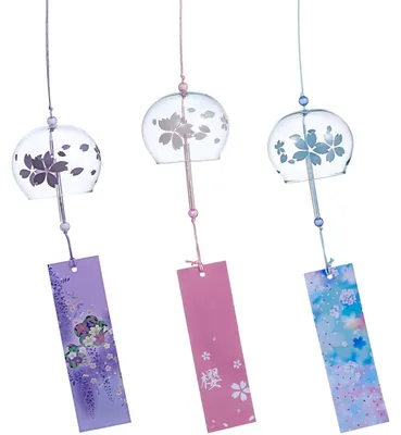 Produktbild von 3 japanische Windspiele – Glasene Solarfänger zur Dekoration