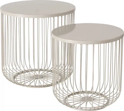 Obrázek produktu pro Sada dvou odkládacích stolků, 41–47 cm, CINDY, černá barva